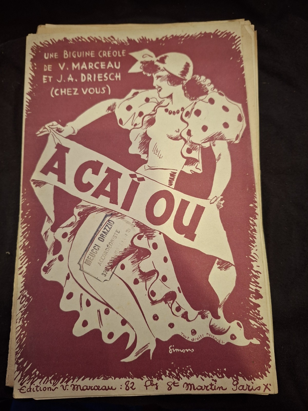 Partition A Cai Or Marceau Driesch Sheet Music