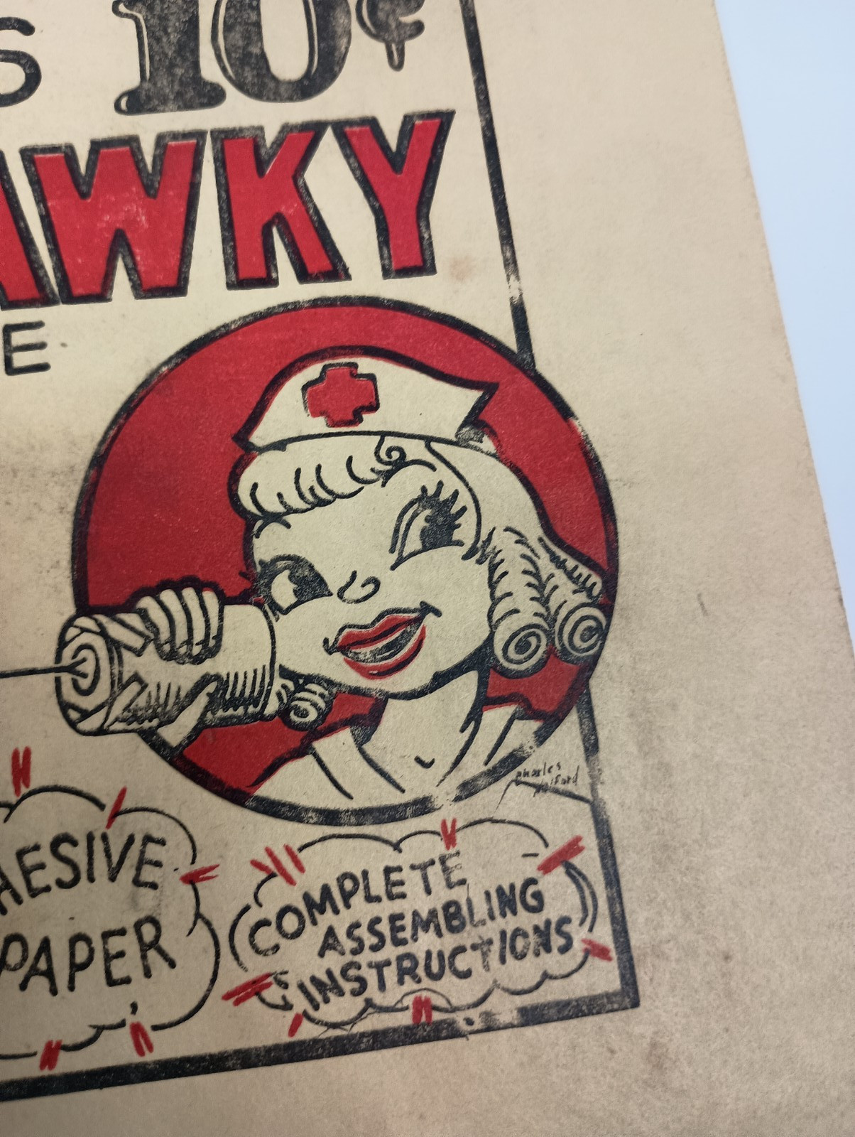 1940s Jr. Yank’s Hawky-Tawky String Phone Kit – Vintage Toy – WWII Era
