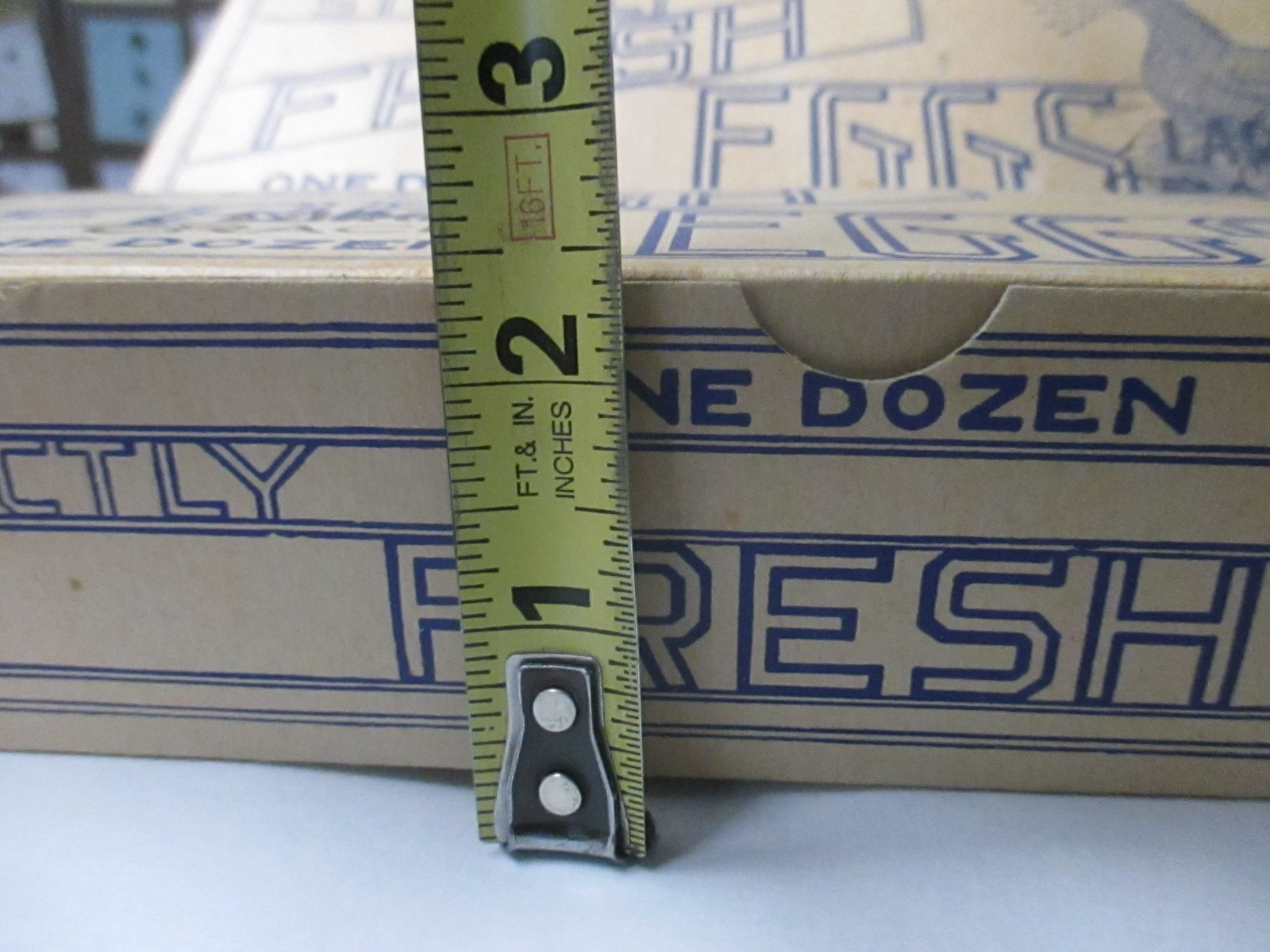 TWO Vintage Strictly Fresh 1 Dozen Eggs Cardboard Carton Farmhouse Decor Chicken