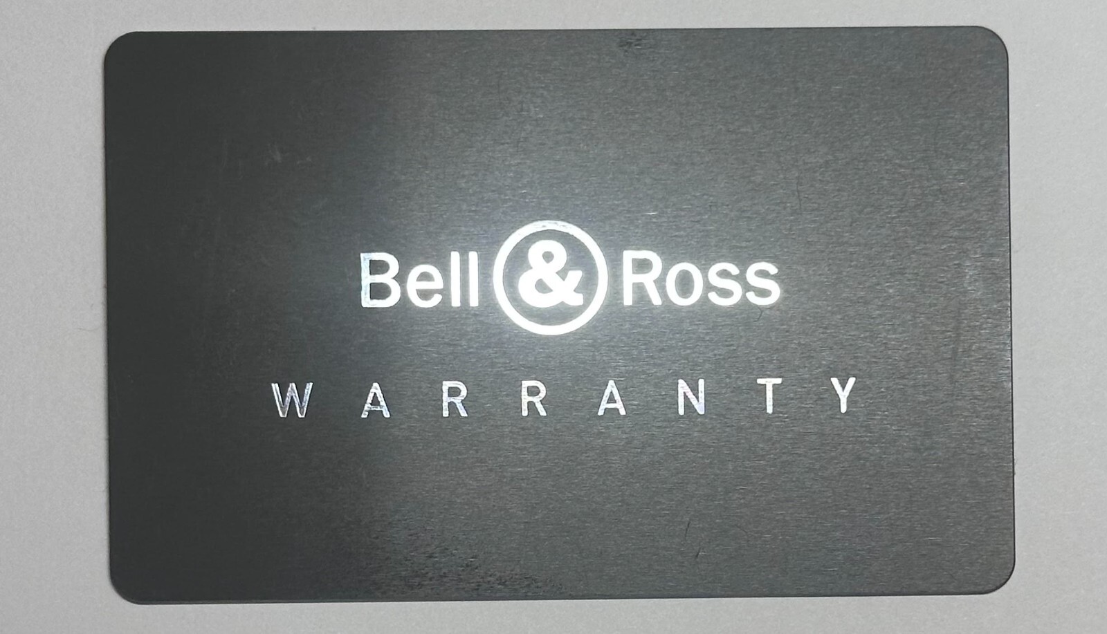 Genuine Bell & Ross Black International Blank Warranty Card With Stamp & Date
