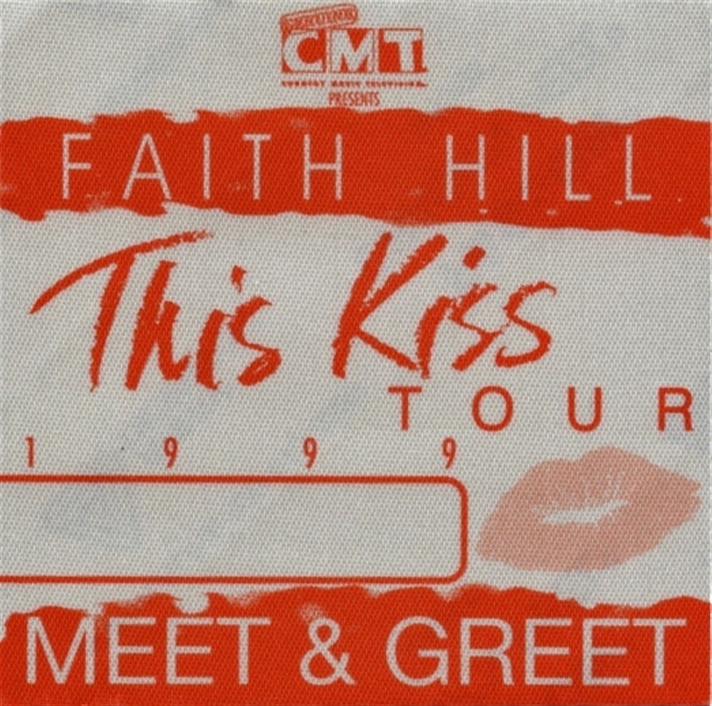 Faith Hill 1999 This Kiss concert tour Meet & Greet Backstage Pass