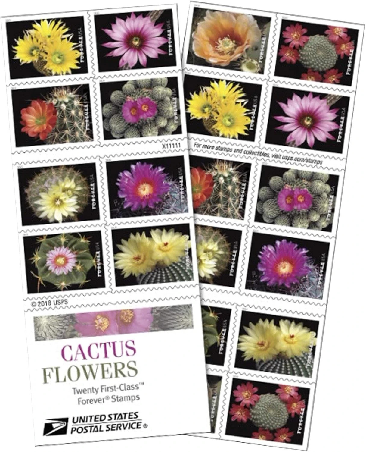 Bulk Stamps Cactus Flowers Wedding Forever 100 Stamps Sc#5350-5359 MNH 5 bookle