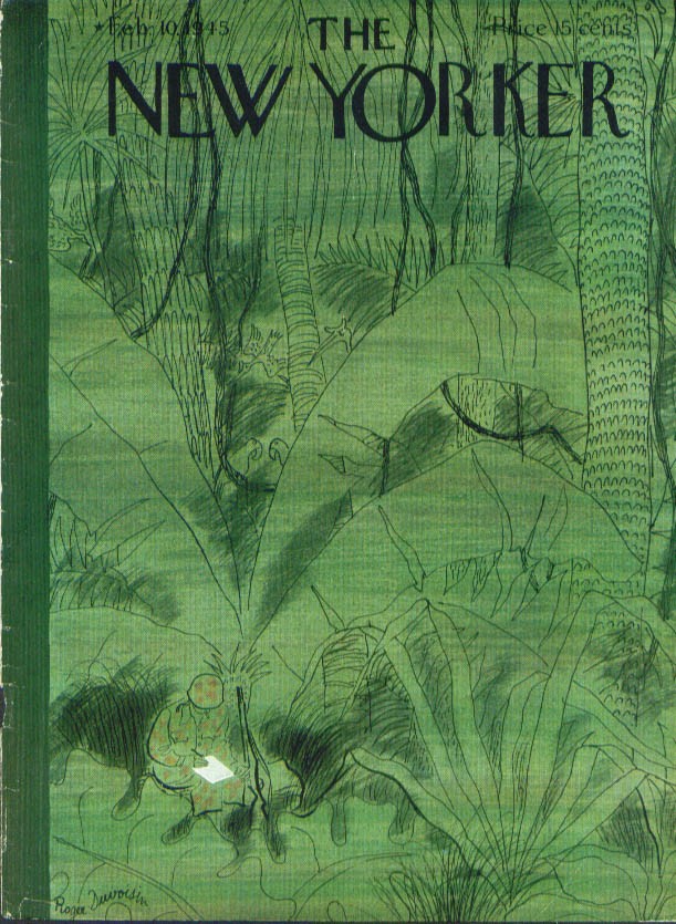 New Yorker cover Duvoisin GI writes home 2/10 1945