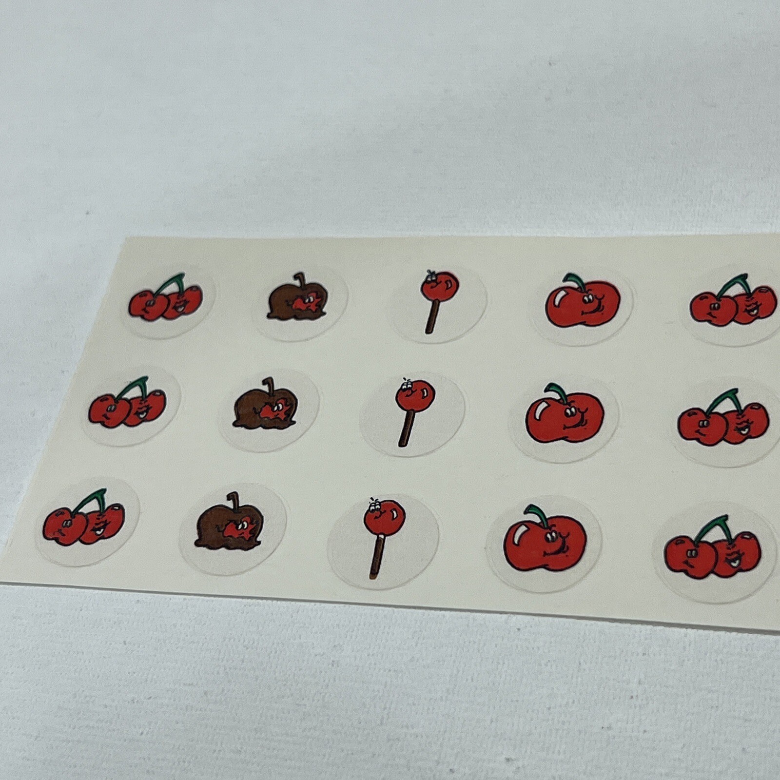 RARE Vintage Matte Scratch & Sniff Stickers 70’s Cherries Small Stickers