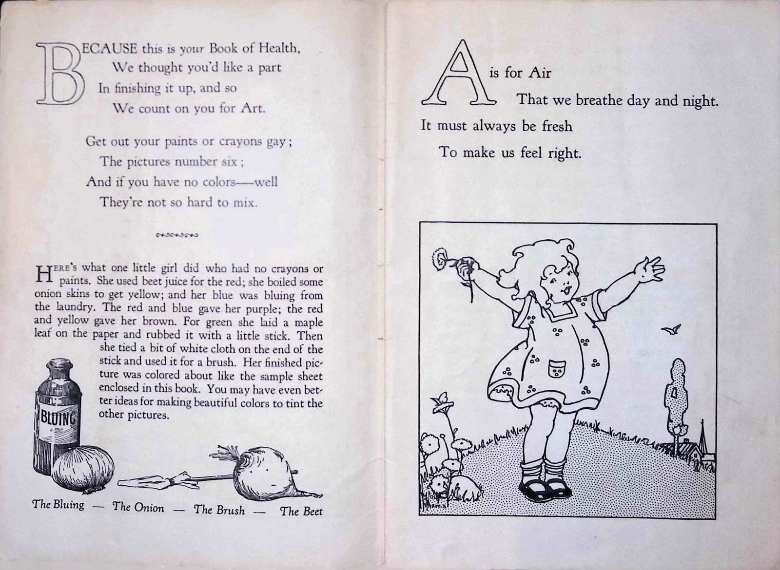 An ABC of Health Promo Child’s Primer c1910 Coloring Book Ephemera Booklet
