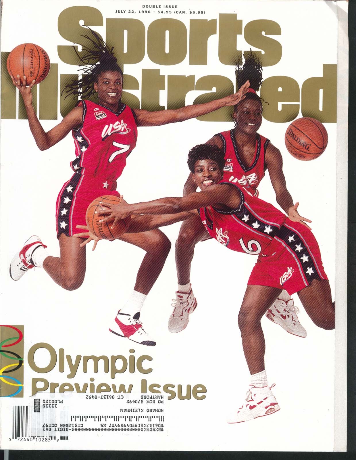 SPORTS ILLUSTRATED Olympics Michael Johnson Dominique Moceanu + 7/22 1996