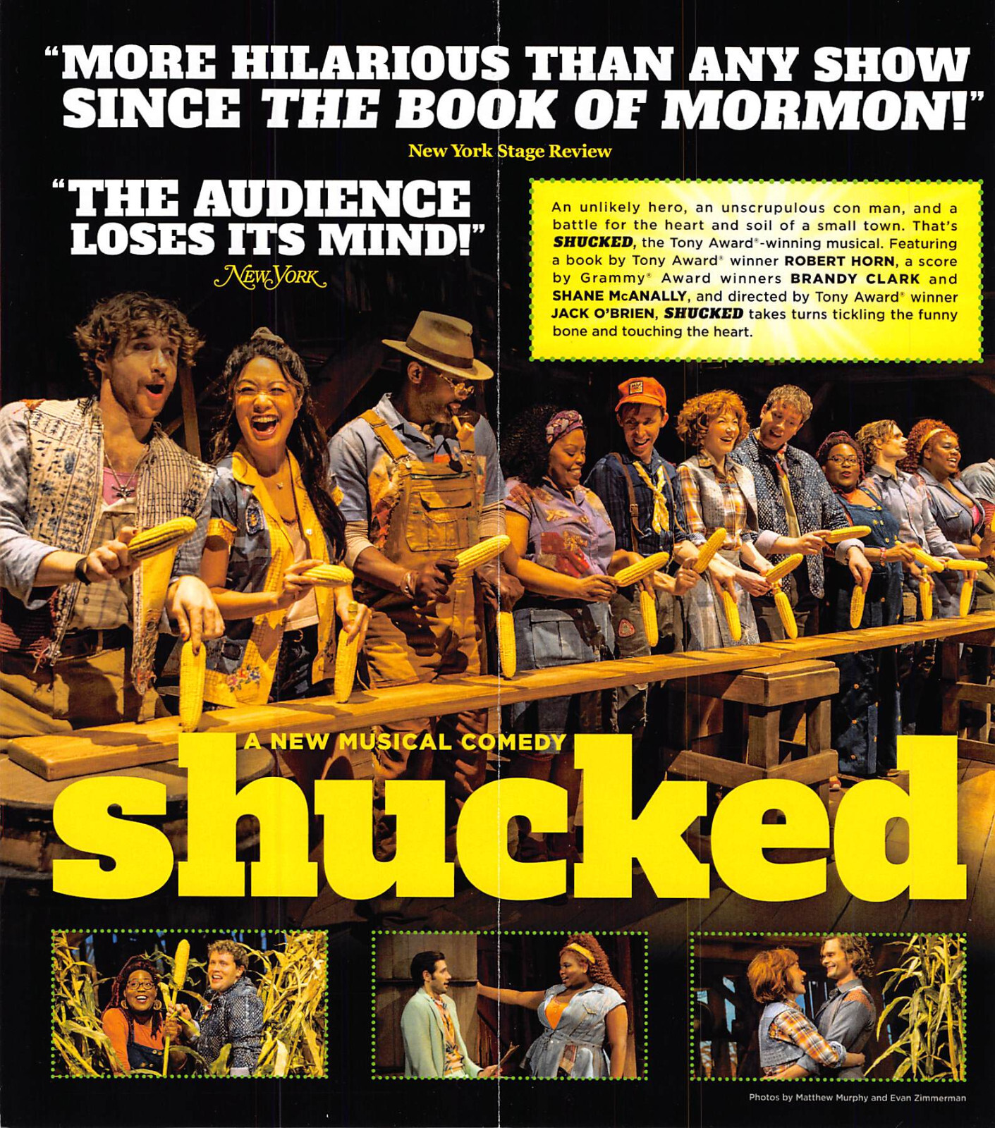 Shucked musical comedy 2023 Broadway New York City Ad Flyer Alex Newell