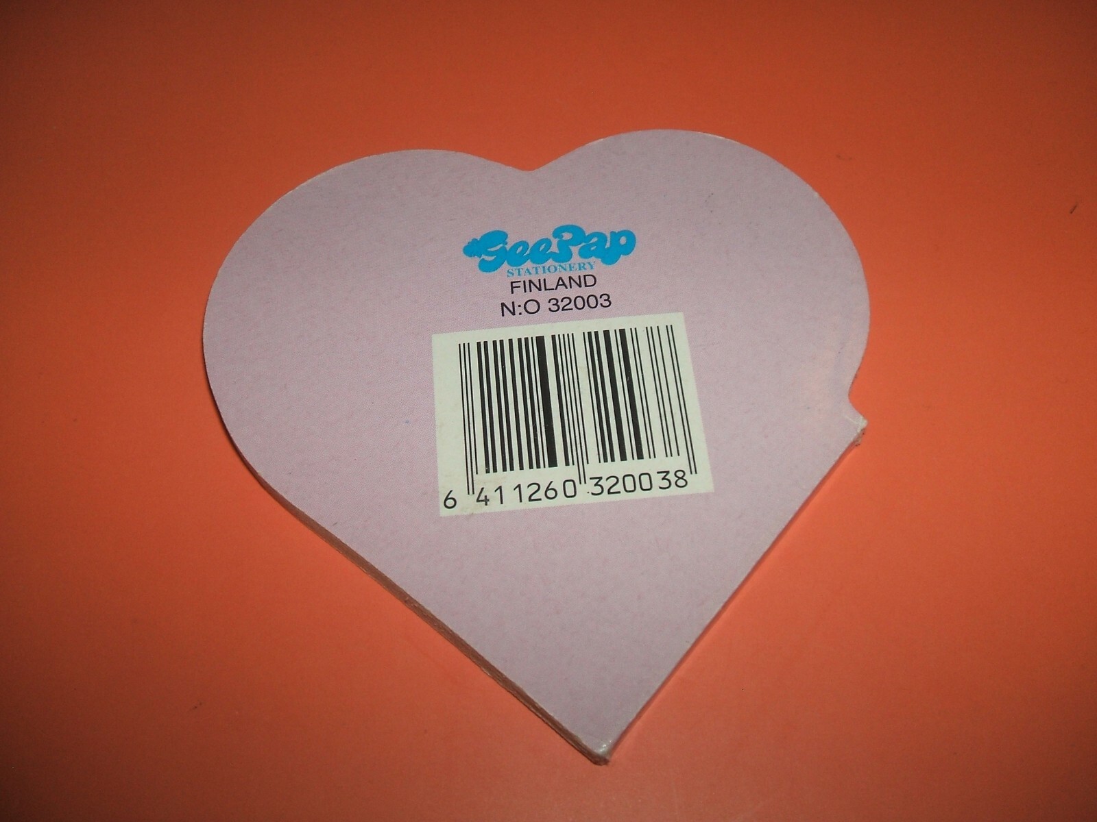 Vintage 80s 90s Gee Pap Finland Bears Heart Shaped Notebook Notepad