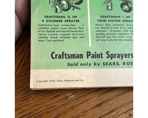 Craftsman Power Painting Spray Guide Sears DIY Handbook 1956 Home Decorating