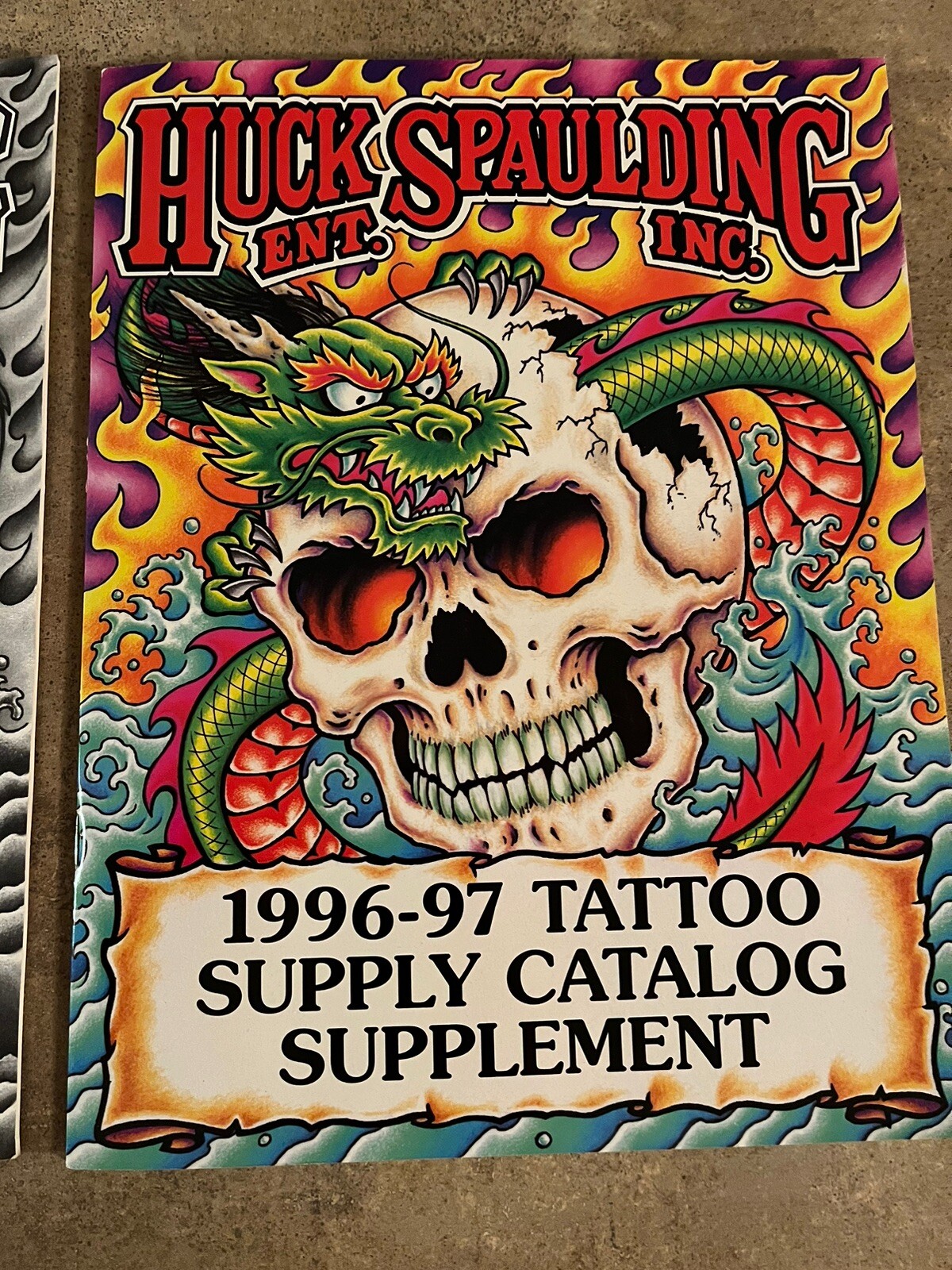 Vintage 1996-97 Huck Spaulding Ent Inc Tattoo Catalog Supplement & Price List
