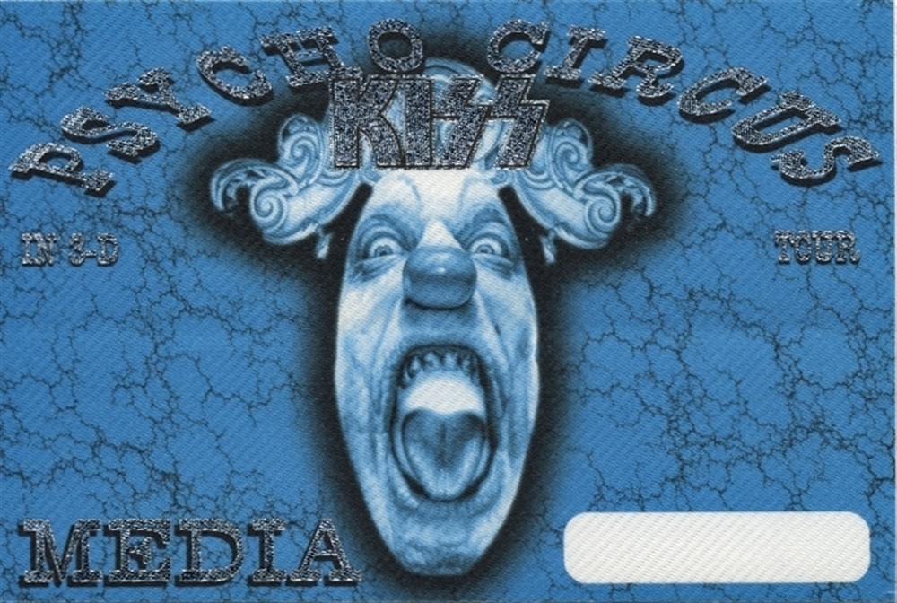KISS 1998 Psycho Circus concert tour issued Media foil Backstage Pass