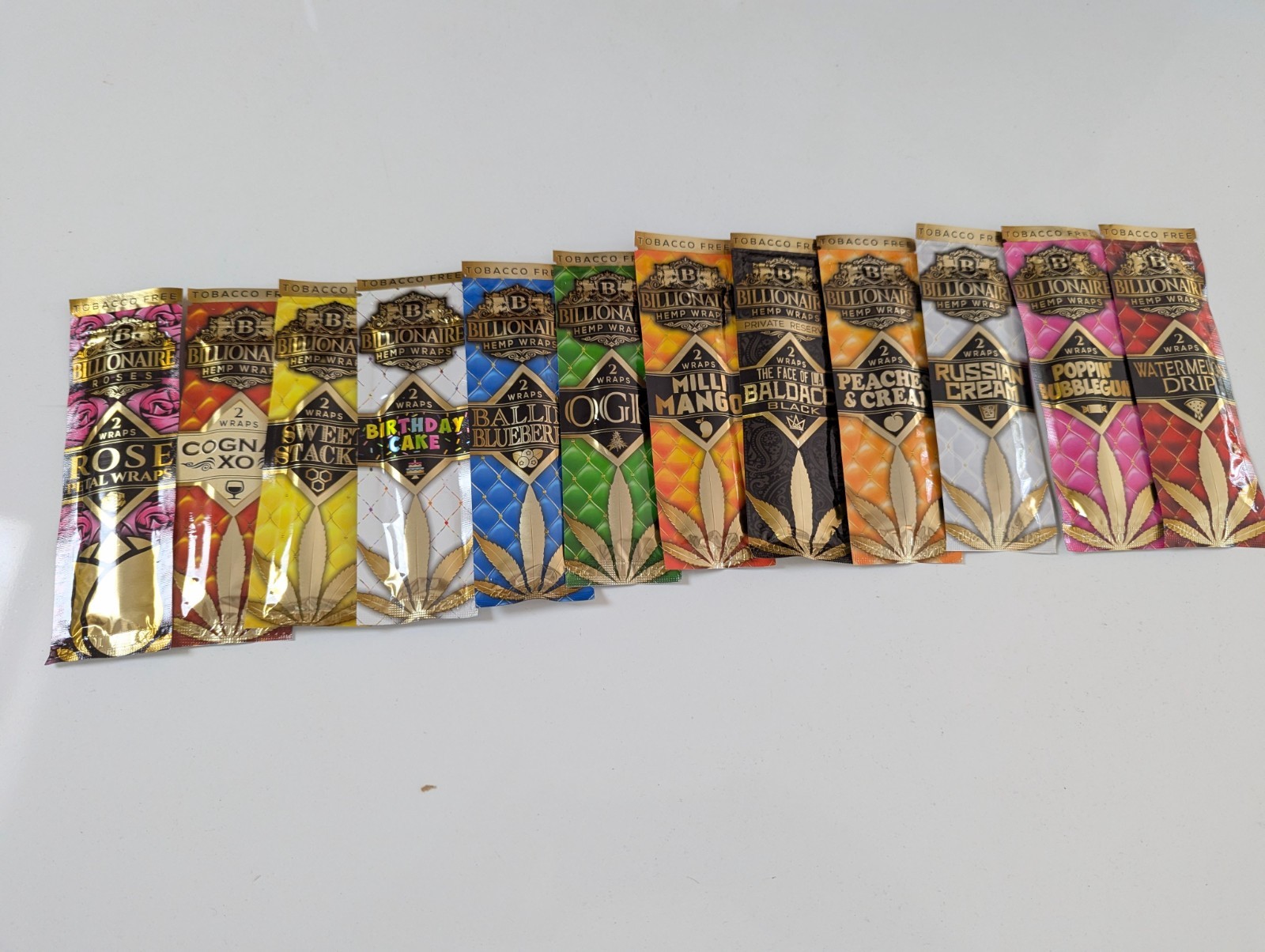 Billionaire Wraps Variety Pack–12 Packs 2pcs/pack (24 Wraps)