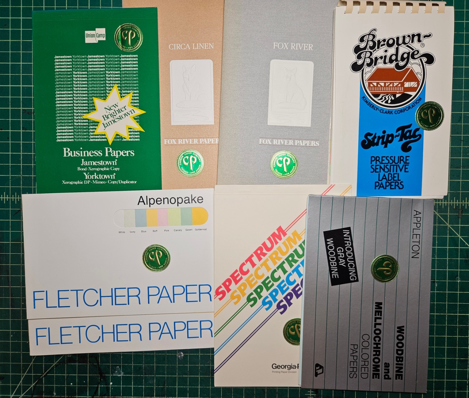 Paper Swatches 80s 1980s Sample Books Printing Swatch Lot For Letterpress Offset