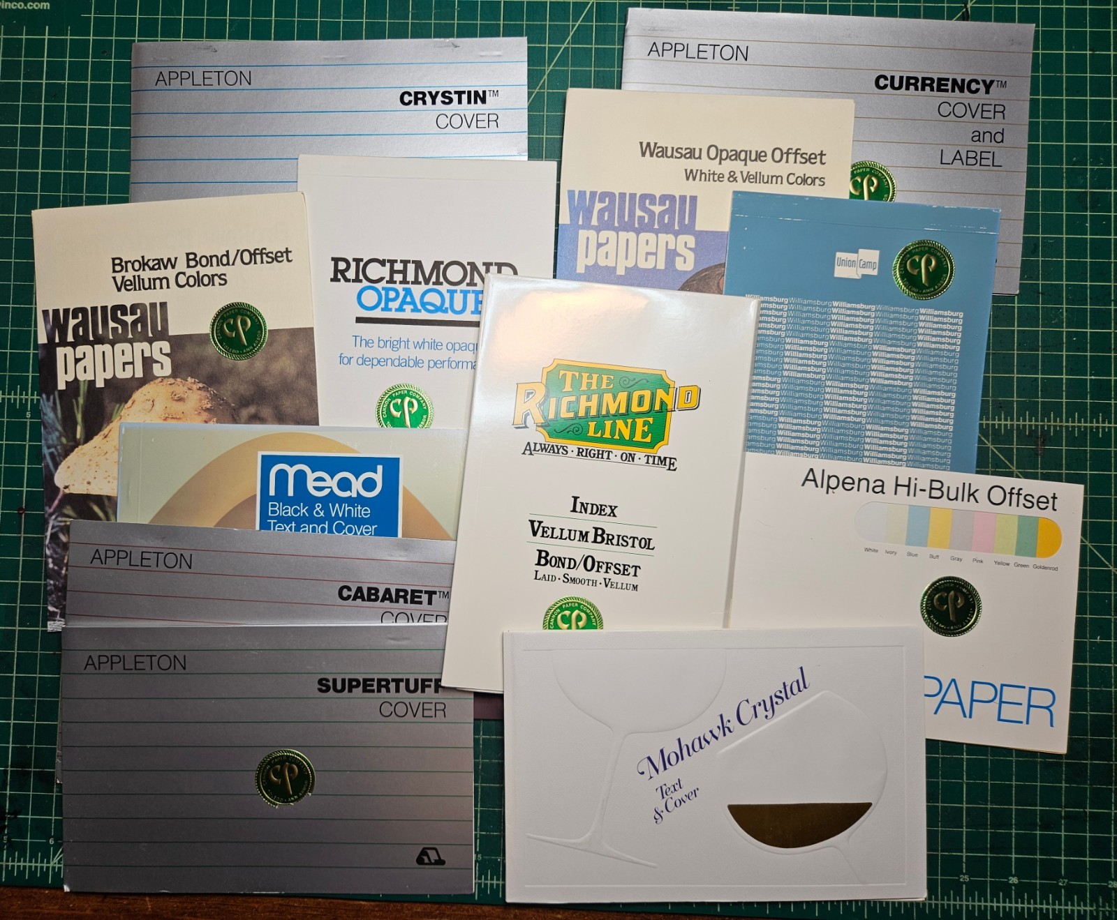 Paper Swatches 80s 1980s Sample Books Printing Swatch Lot For Letterpress Offset