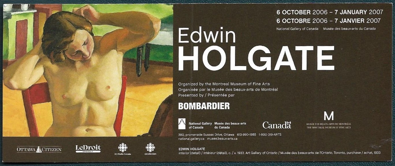 Edwin Holgate Exhibition @ National Gallery Canada 2006-7 & Clarence Gagnon Nude