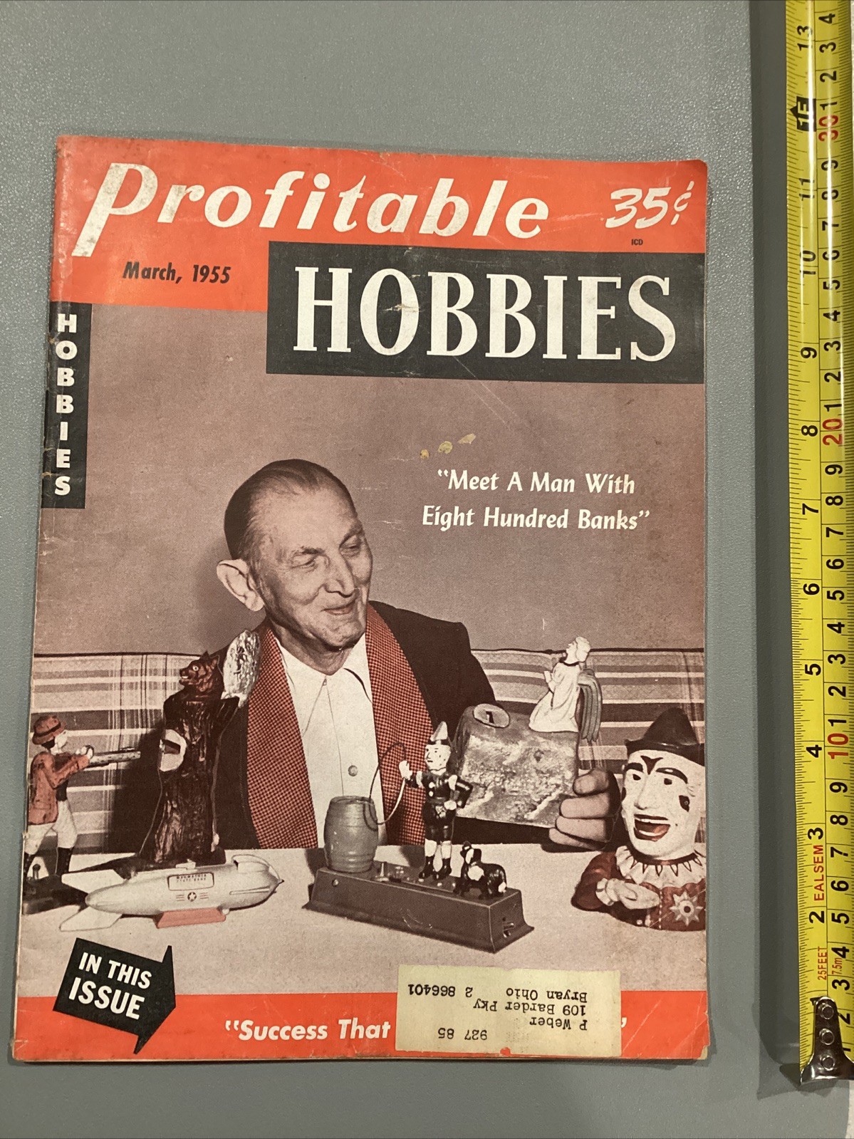 1955 Profitable Hobbies Mailer Magazine Meet Man With 800 Banks