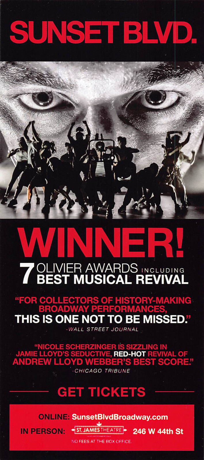 Sunset Blvd the musical Nicole Scherzinger Ad Flyer Broadway New York City 2025