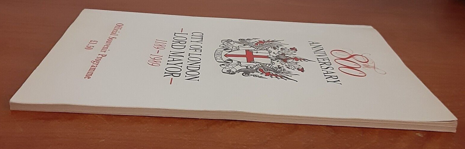 Vtg 1989 City of London Program 800th Anniversary of Lord Mayor’s Show Official