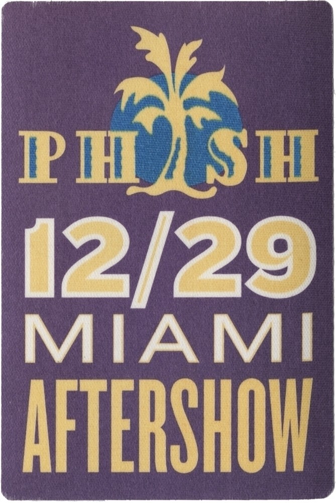 Phish 2003 concert tour 12/29 New Year’s Eve in Miami Aftershow Backstage Pass