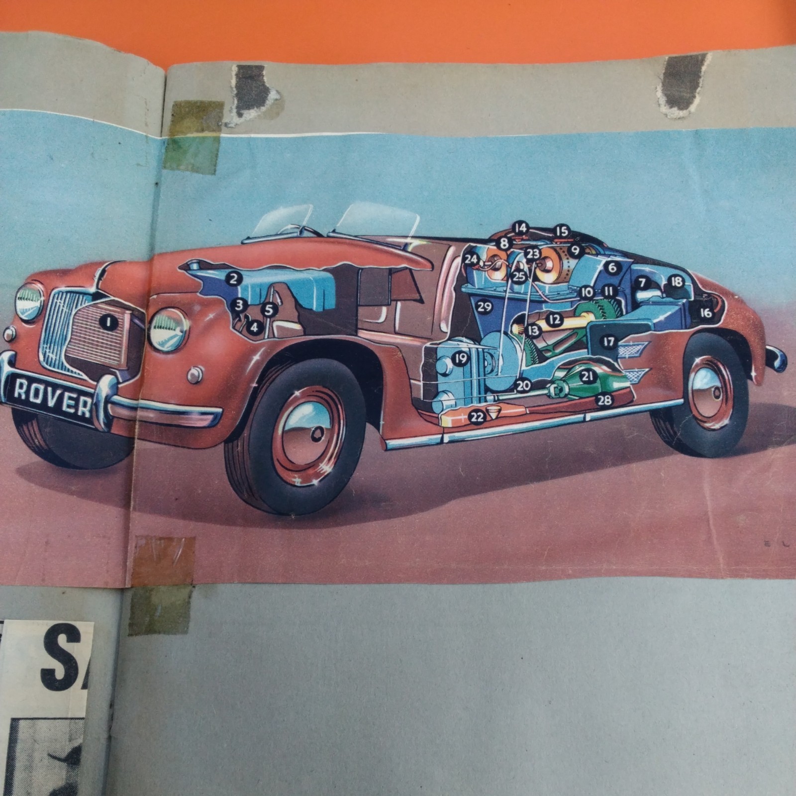 Vintage Retro 1950-60s Scrap Book Album Eagle Comic Classic Cars Cutouts Rare