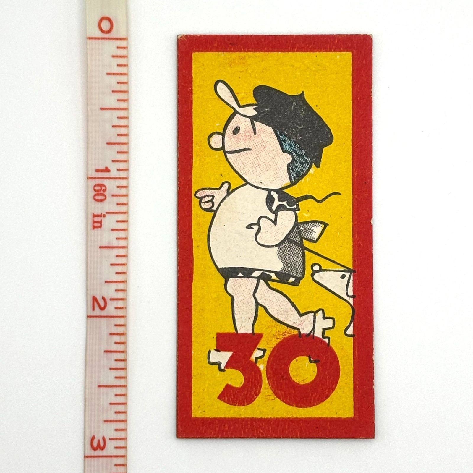 Vintage Japanese Menko Point Card Early Showa Era Original Illustration Paper