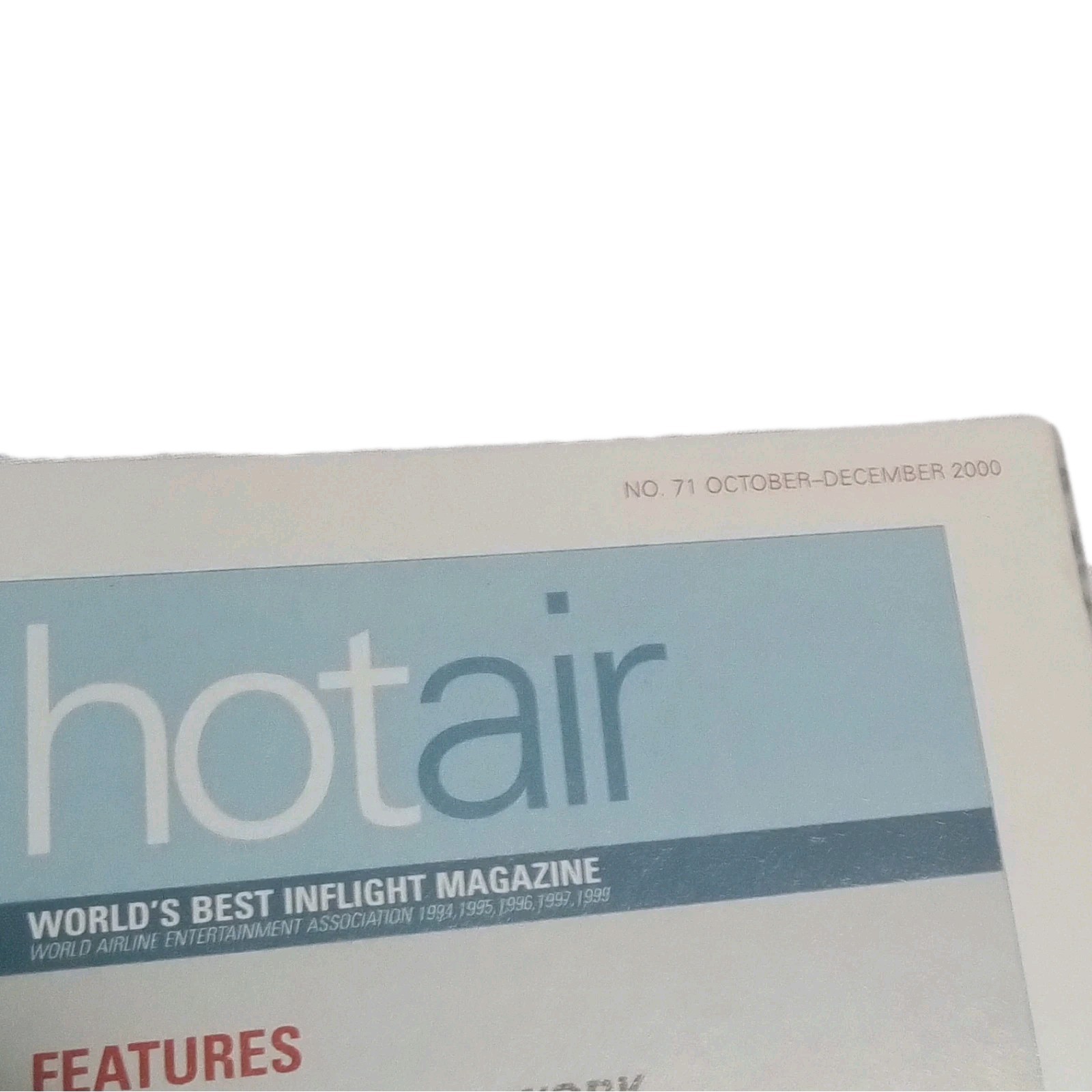 NM Renee Zellweger Oct-Dec 2000 Hot Air Virgin Atlantic Magazine ~ Bridget Jones