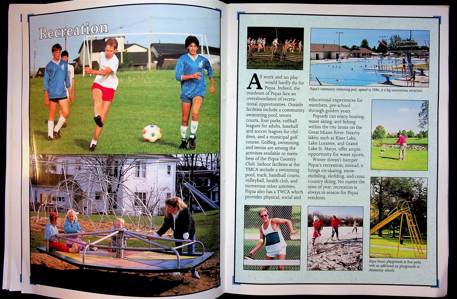 Piqua Ohio History Softcover Book Meet Piqua 1980s Education Recreation