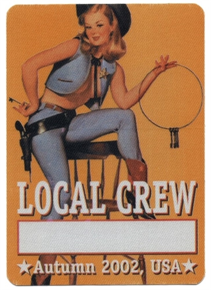 Bob Dylan 2002 Love and Theft concert tour Working Crew Backstage Pass