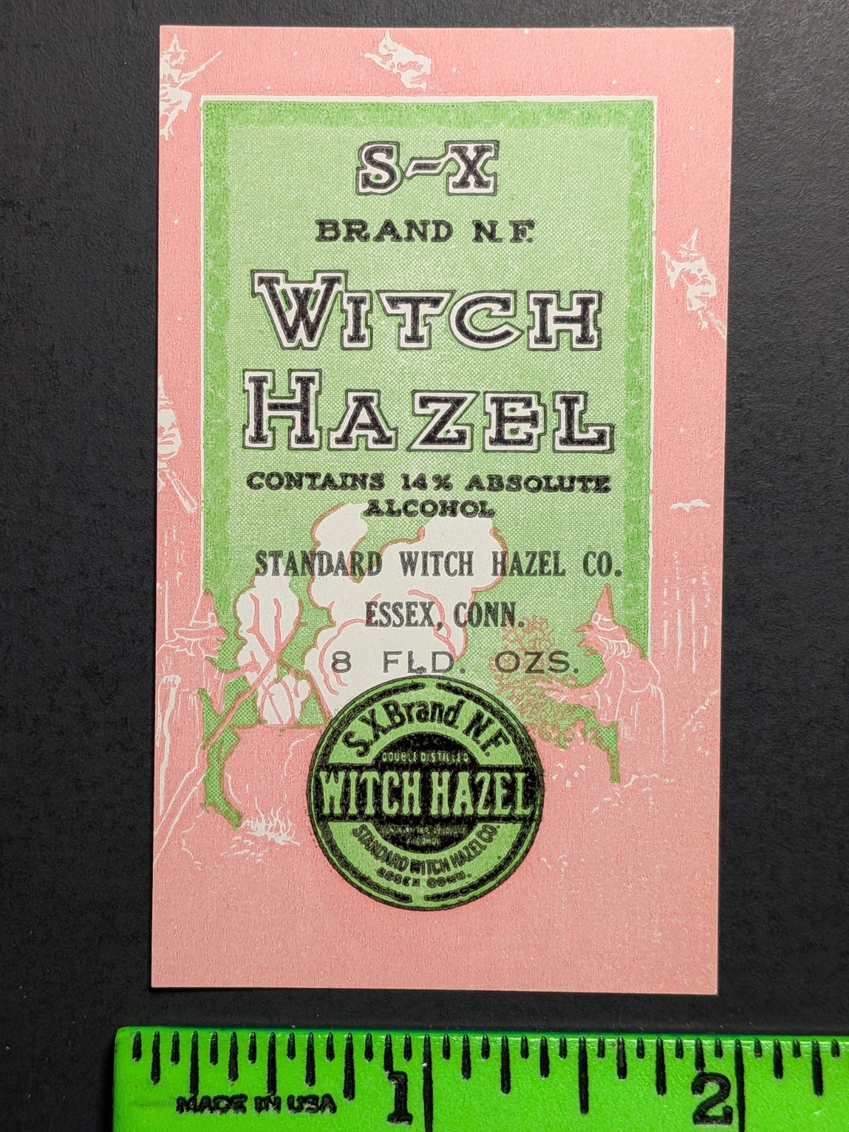 Vintage Witch Hazel Cosmetic Beauty Label