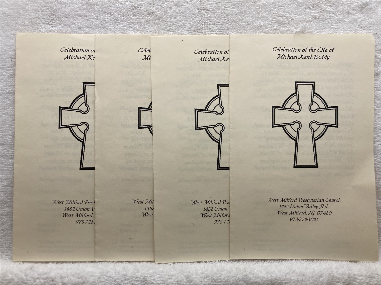 2015 Michael Keith Boddy Memorial Programs West Milford NJ Presbyterian Church
