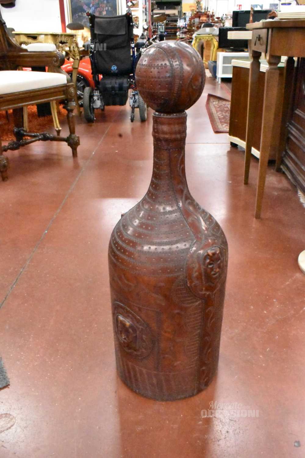 Leather-Lined Bottle With Sfera Cap H 75 Cm