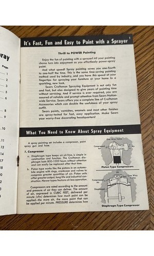 Craftsman Power Painting Spray Guide Sears DIY Handbook 1956 Home Decorating
