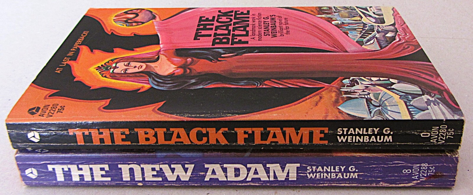 THE BLACK FLAME + THE NEW ADAM~STANLEY G. WEINBAUM~AVON BOOKS~1969~1st PB PUB