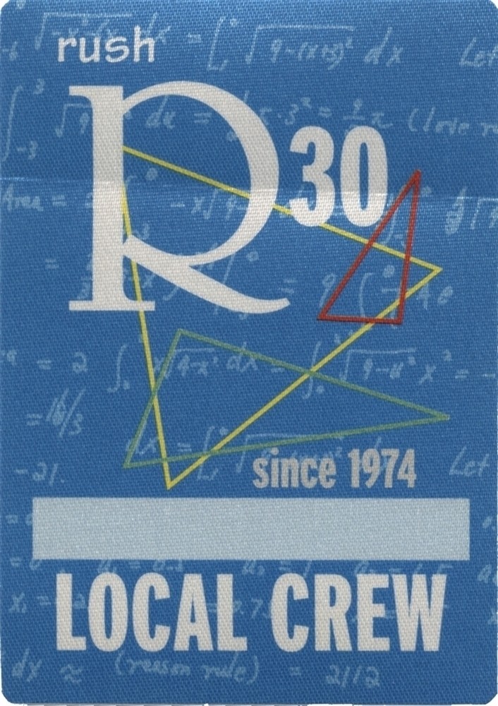 Rush 2004 30th Anniversary concert tour Working Crew Backstage Pass
