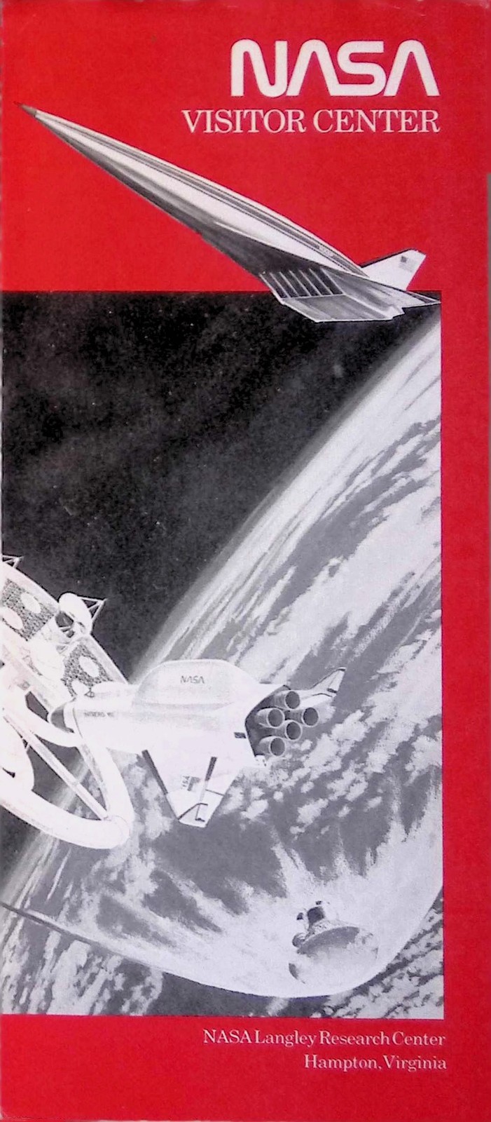 NASA Langley Visitor Guide Brochure c.1982 Worm Logo Atlas Centaur Rocket