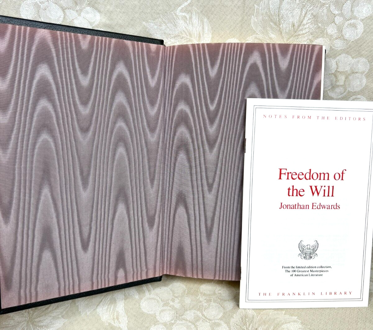 4 Franklin Library Books, Leather Bound 22K Gold Gilt William James & Others