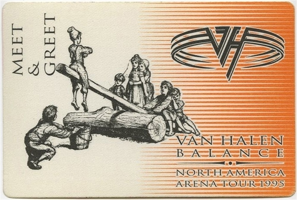 Van Halen 1995 Balance concert tour Meet & Greet Backstage Pass