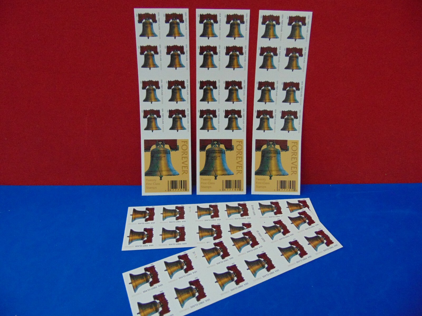 USPS Liberty Bell Forever Stamps 5 Full MNH Mint Unused Sheets, Total 100 Stamps