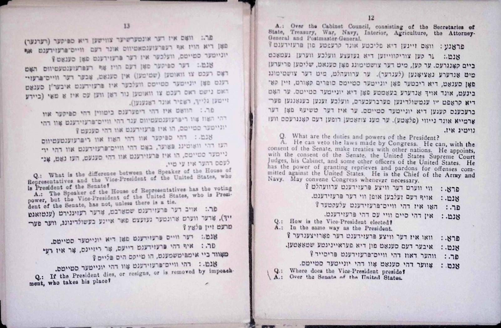 The Citizen Guide to Naturalization Yiddish English 48 Star Flag c1912