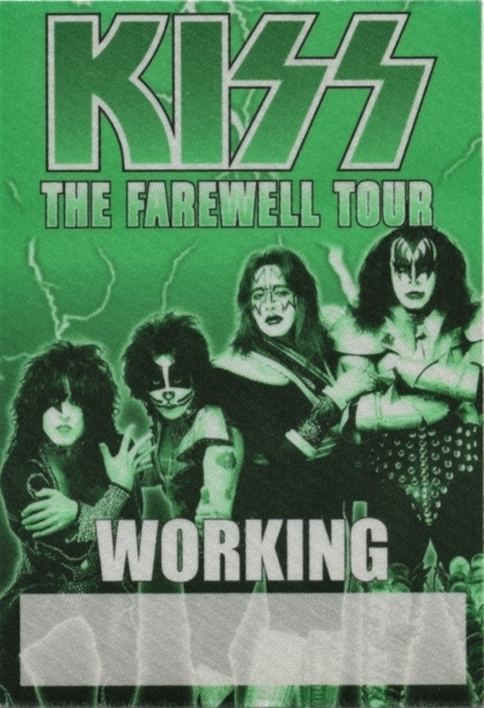 KISS 2000 Farewell concert tour Working Crew Backstage Pass