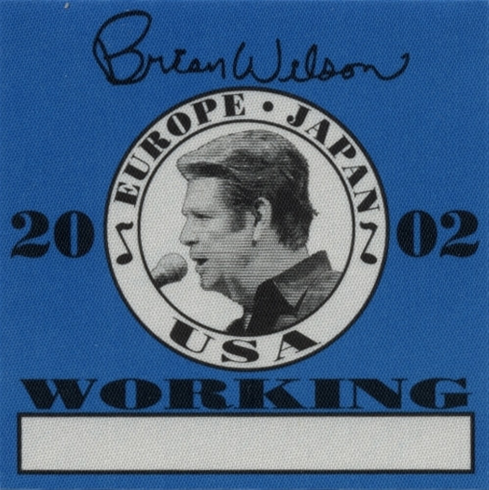 Brian Wilson 2002 concert tour Working Crew Backstage Pass – Beach Boys