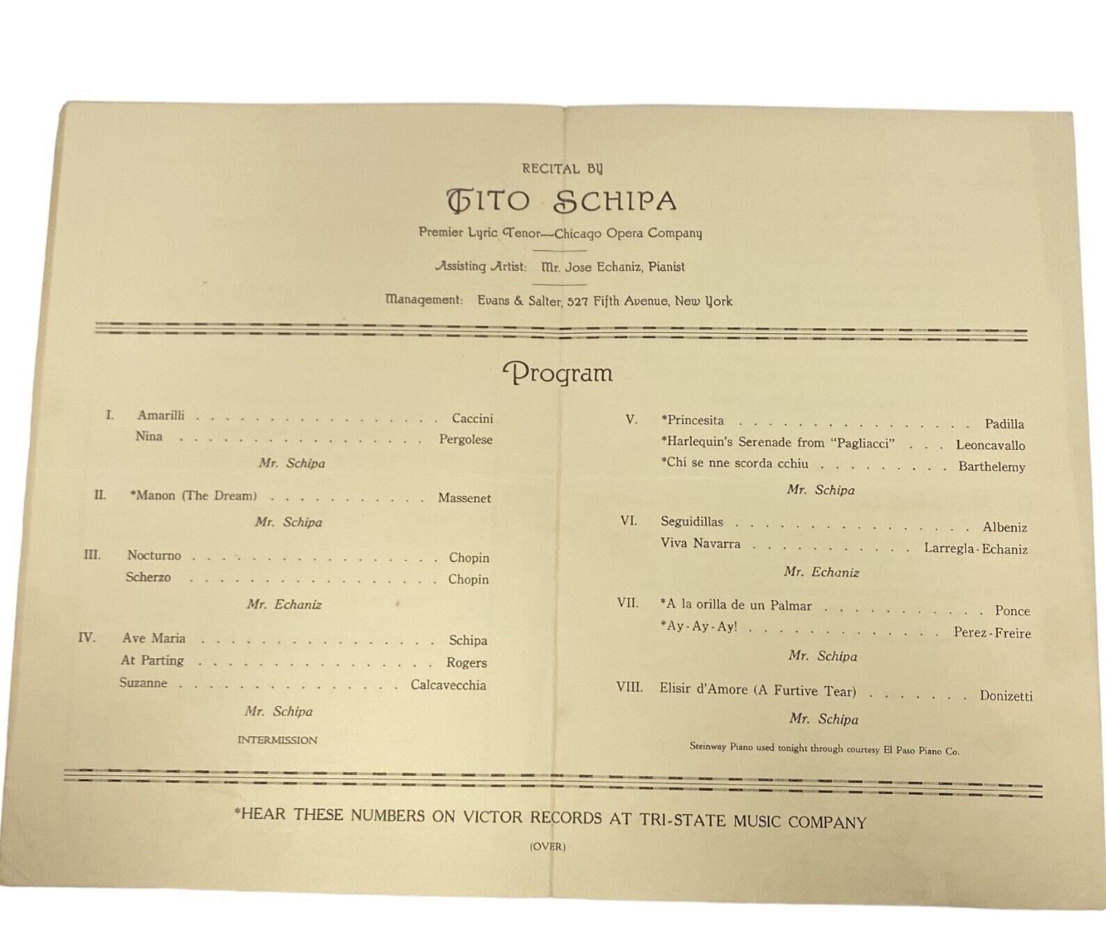The De Reszke Singers The Fourth Philharmonic Concert Liberty Hall Feb 6 1925