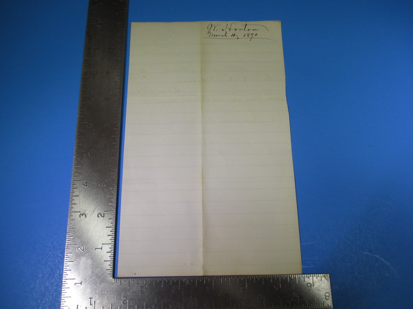 Antique 1890 W. Horton Hard Soft Wood Lumber Letterhead and Letter S6809