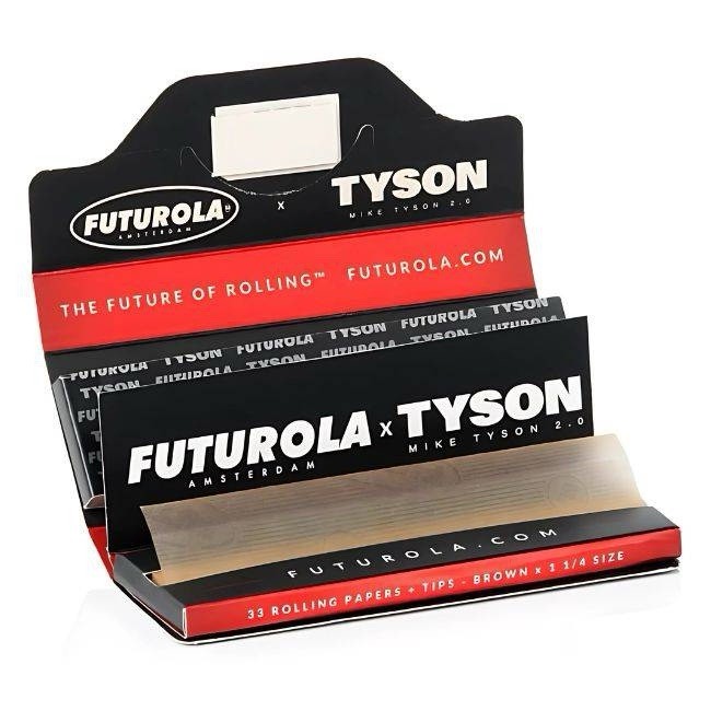 Tyson Ranch Futurola Tyson Rolling Paper + Tips (1 1/4 Size) 24 Packs – 1 Box