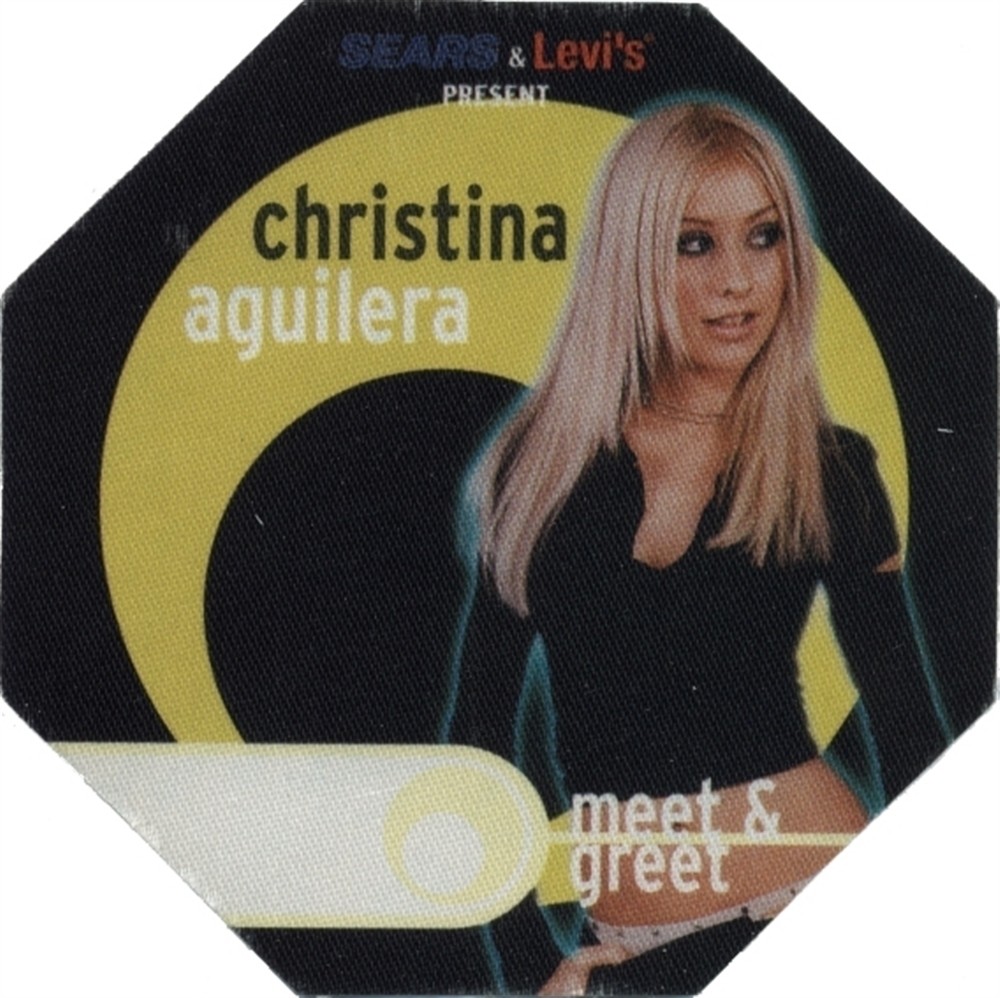 Christina Aguilera 2000 Psykoblast concert tour band Meet & Greet Backstage Pass