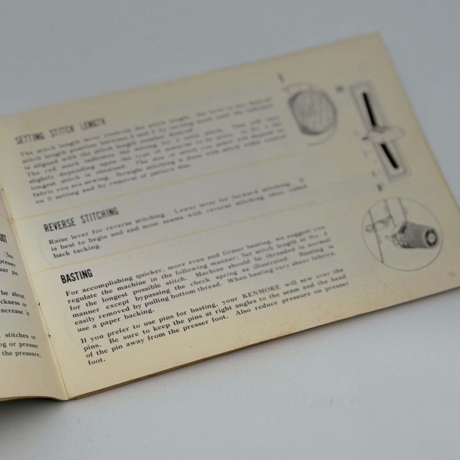 Vintage Sears Kenmore Model 1750 Zig-Zag Sewing Machine Instruction Manual Japan