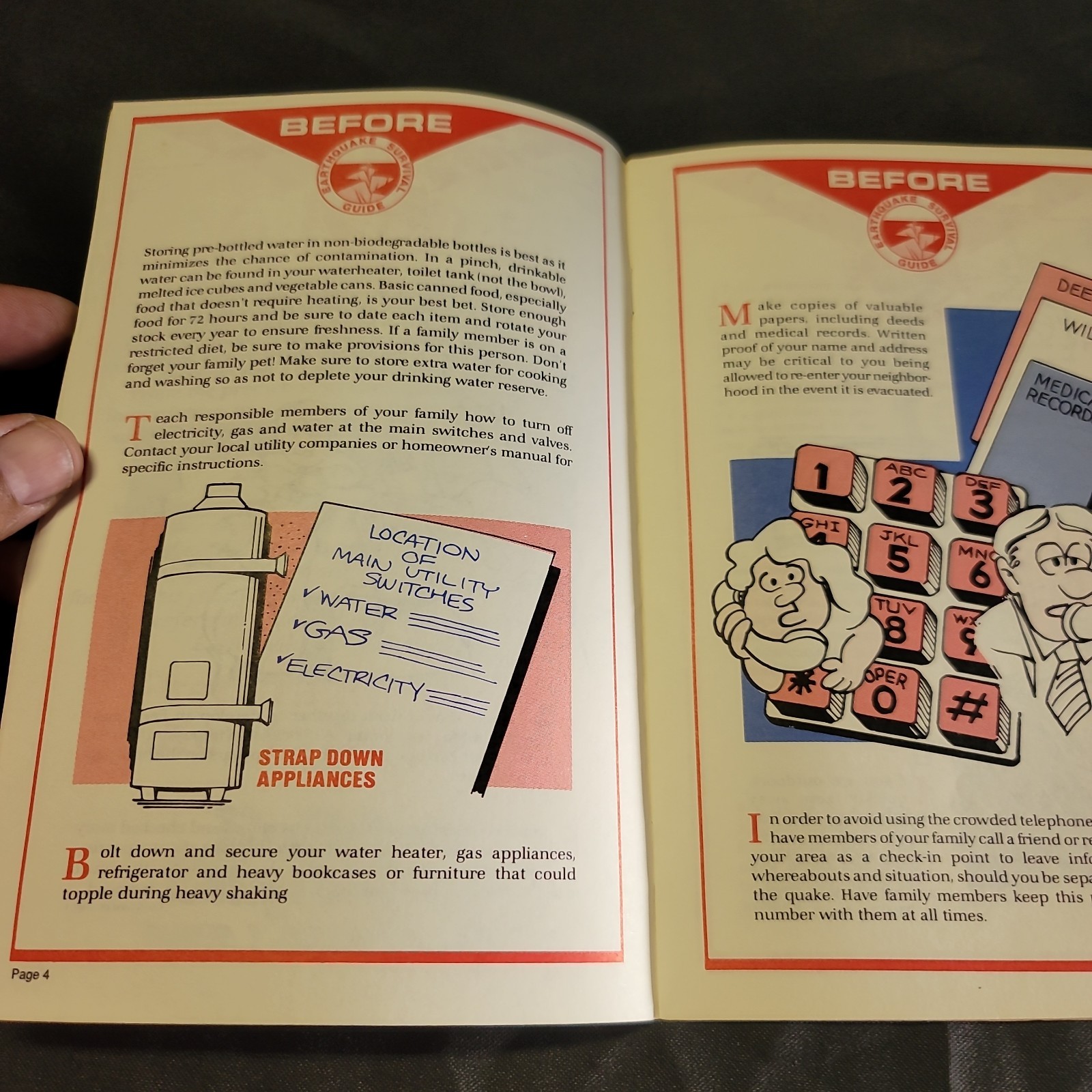 Vintage c1980s Builders Emporium Earthquake Survival Guide 14 Pages VTG