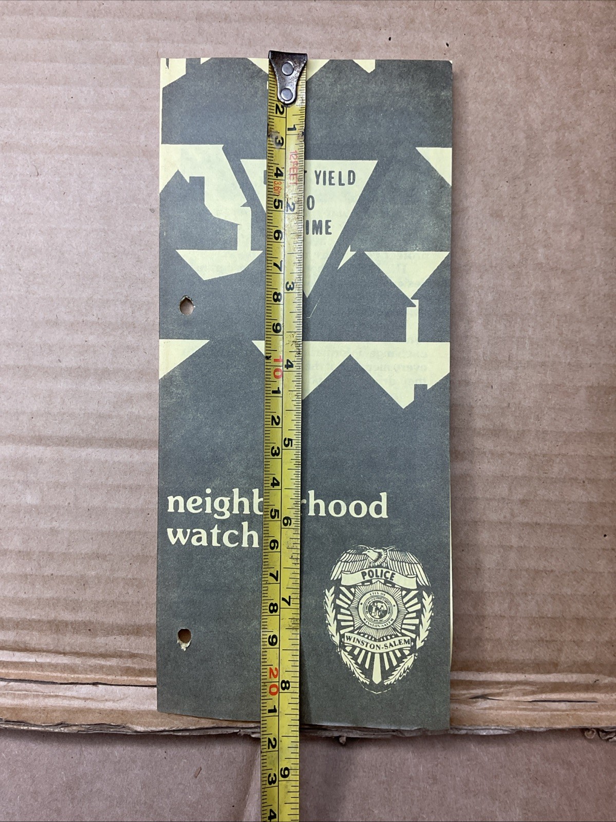 1980s Winston-Salem Nc Police Neighborhood Watch Brochure Crime B73