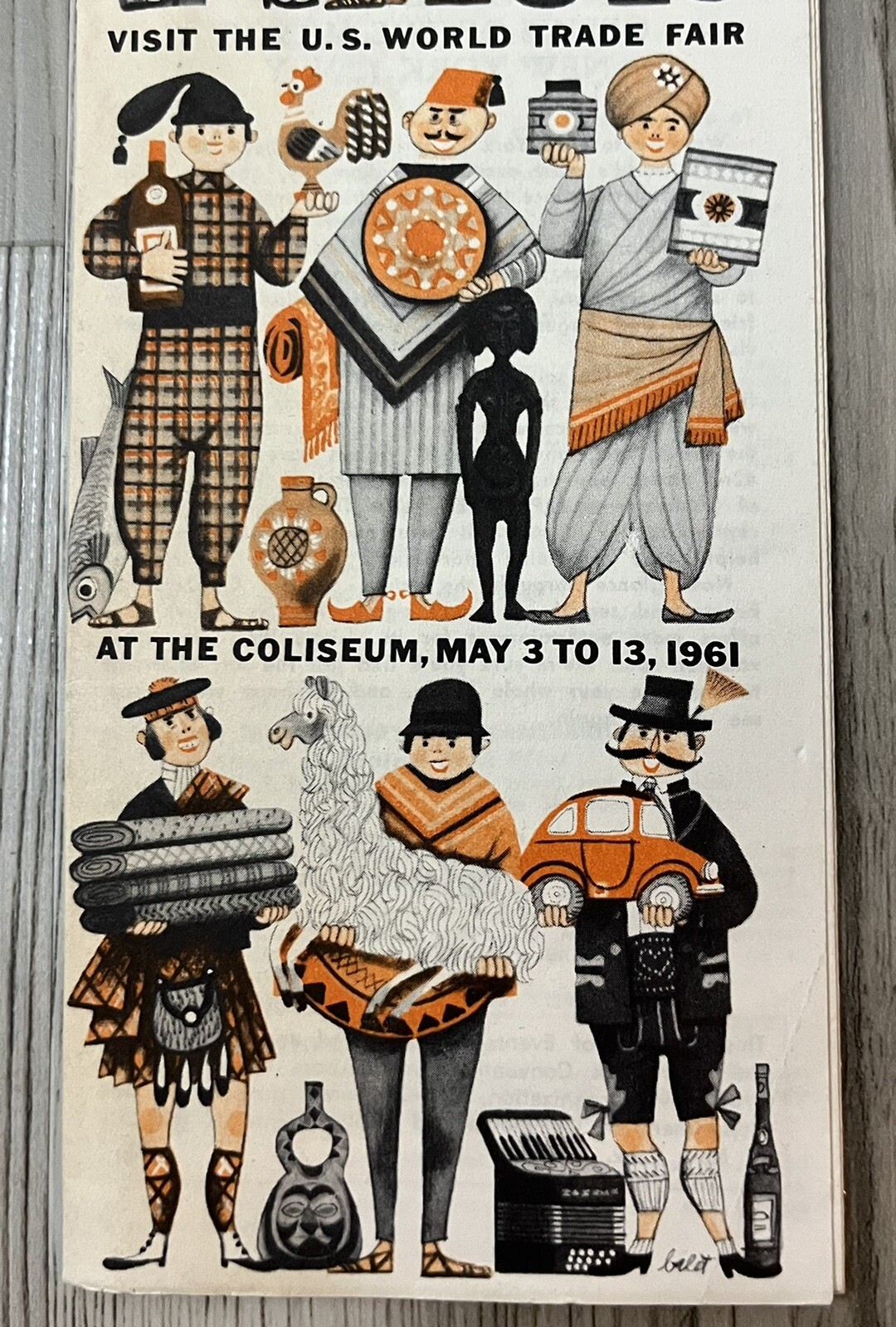 Vintage New York N.Y. Quarterly Calendar Of Events Spring 1961 Brochure Foldout