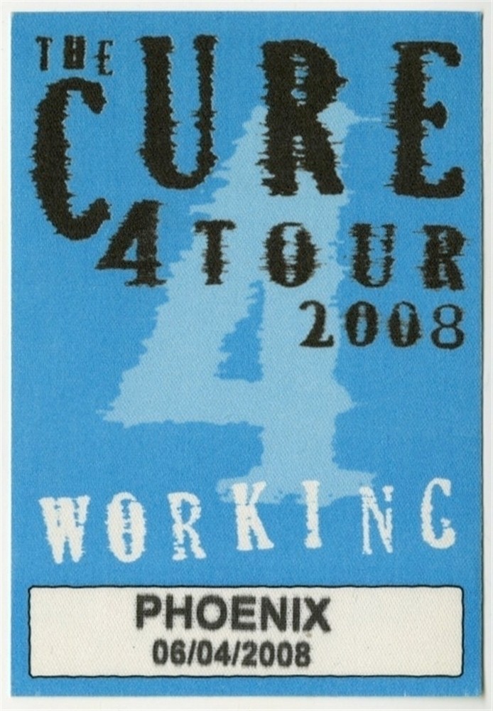 The Cure 2008 4:13 Dream concert tour issued Working Crew Backstage Pass